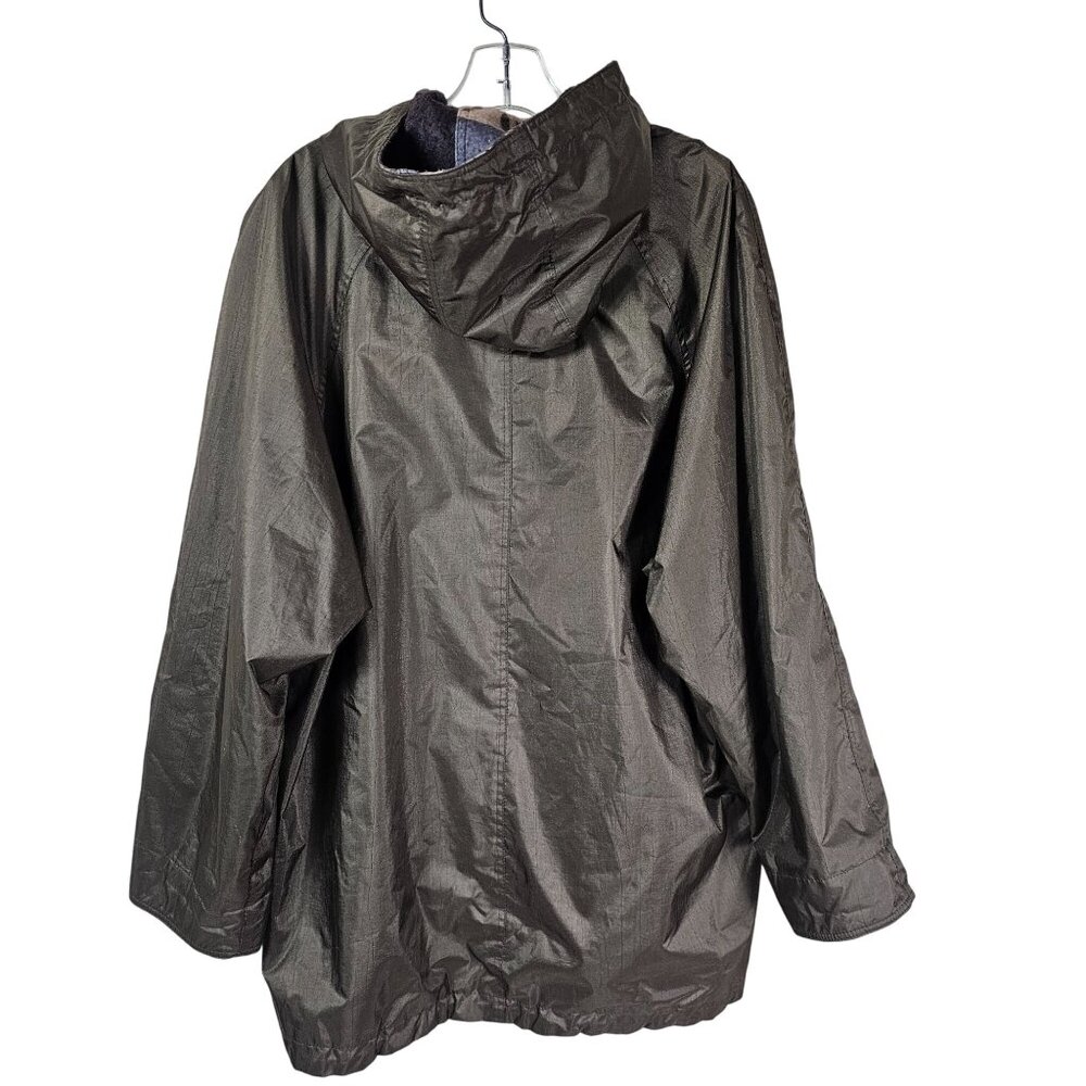 Vintage Current Seen Reversible Southwestern Parka M Hooded Brown Cabincore - Picture 5 of 14